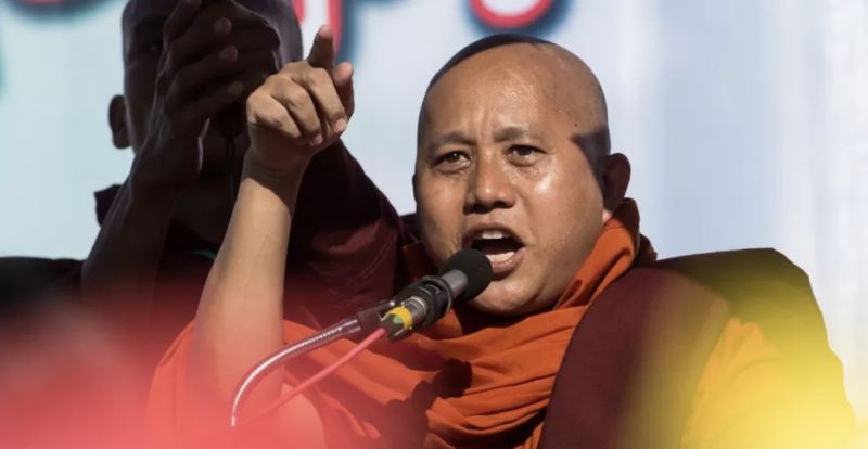 ▲被國際媒體封為緬甸賓拉登的僧侶威拉圖。（圖／Getty Images）