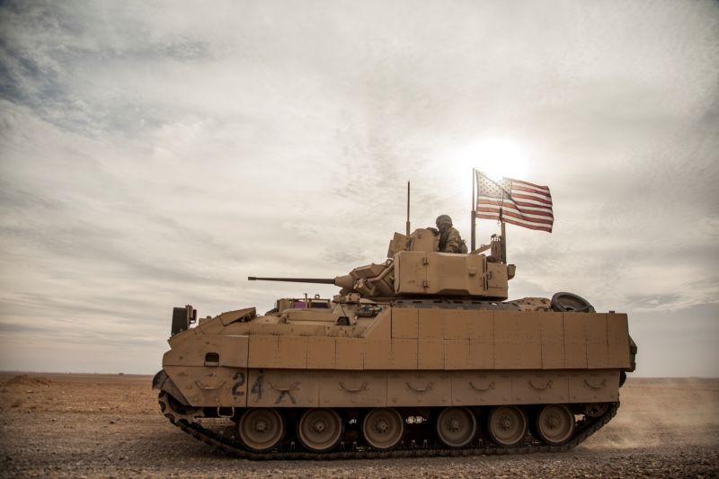 ▲美國正在考慮向烏克蘭運送布萊德雷戰車（Bradley Fighting Vehicle），以協助烏克蘭抵禦俄羅斯入侵。資料照。（圖／美聯社／達志影像）