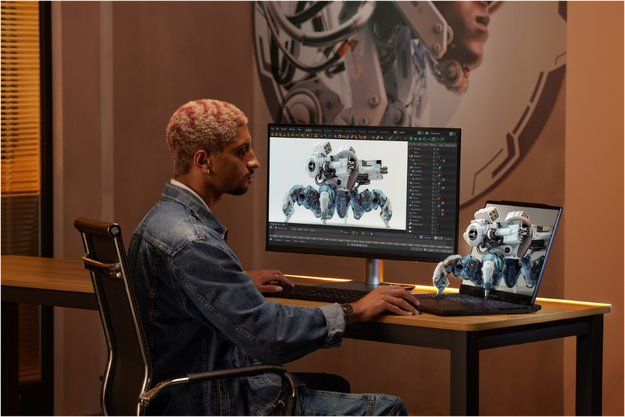 ▲華碩在CES 2023發表首款裸視3D OLED筆電，不需穿戴任何裝置，即可在筆電上獲得沉浸式3D視覺體驗。(圖／官方提供)