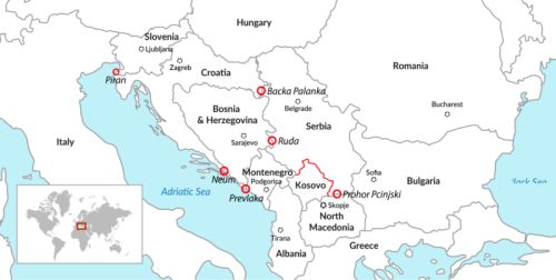 ▲巴爾幹半島、國家地理位置示意圖。（圖／翻攝自GIS Report）