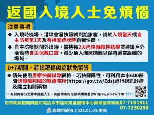 中國入境小港旅客陽性率26.8%　陳其邁籲疫苗打好、打滿
