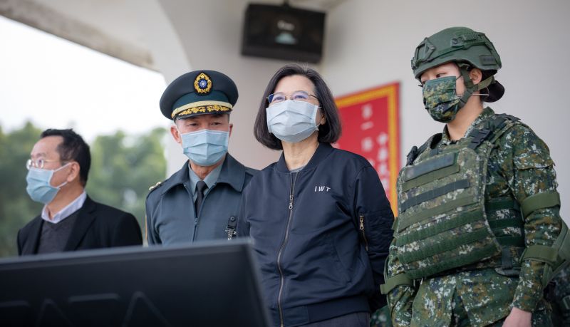 ▲蔡英文今日前往嘉義勗勉國軍。（圖／總統府提供）