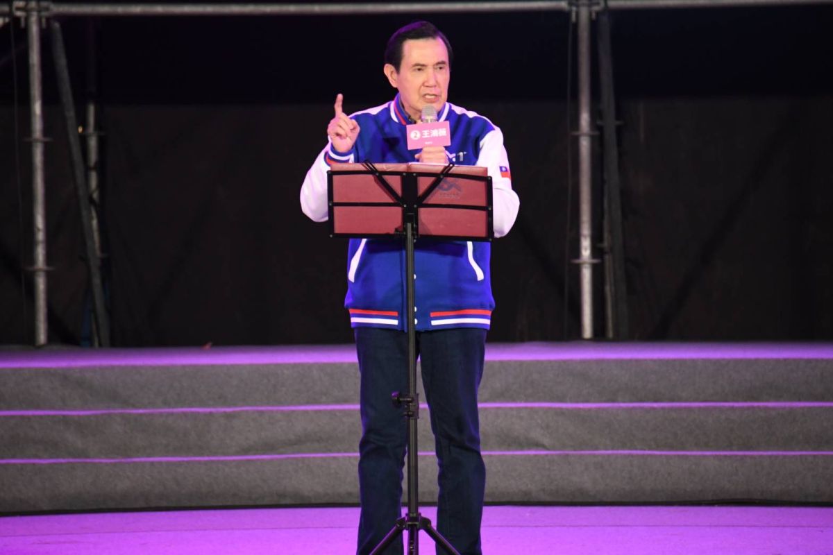 ▲馬英九出席王鴻薇選前之夜，大讚王鴻薇是女戰神。（圖／記者林調遜攝，2023.1.7）