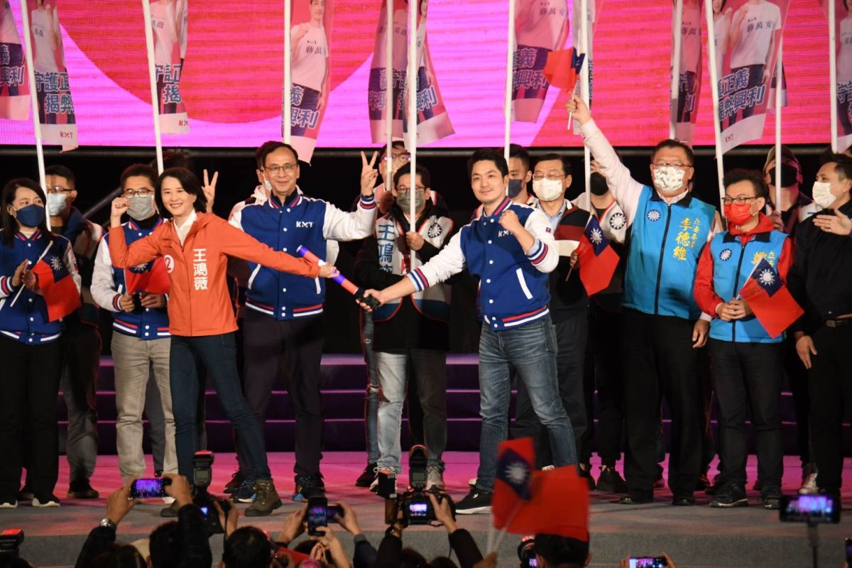 ▲蔣萬安交棒王鴻薇，希望支持蔣萬安、票投王鴻薇。（圖／記者林調遜攝，2023.1.7）