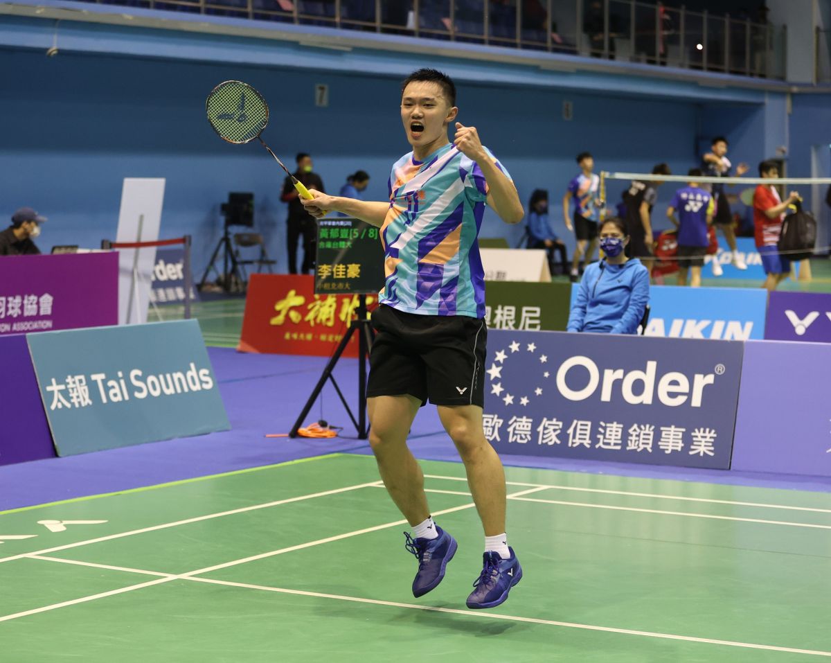 ▲20歲黑馬合庫臺體大黃郁豈奪金，摘排名賽個人男單首冠。官方提供