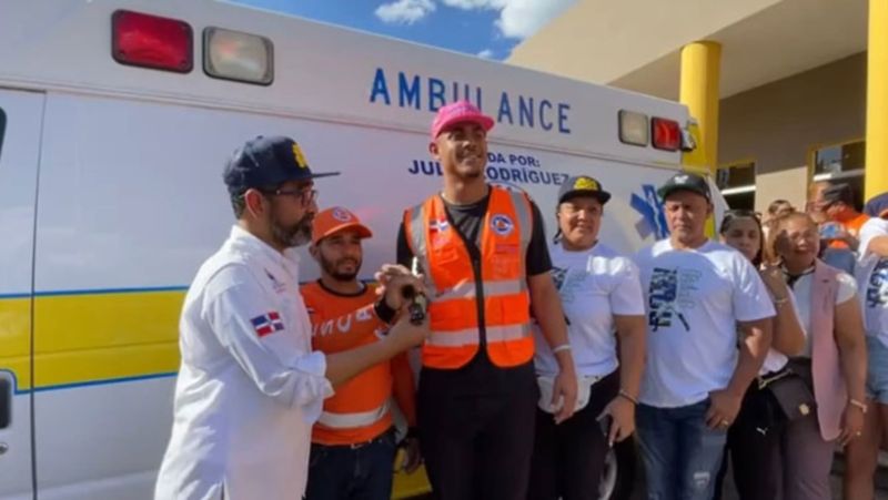 ▲水手隊新人王Julio Rodríguez捐救護車回饋家鄉(圖/大聯盟官網)
