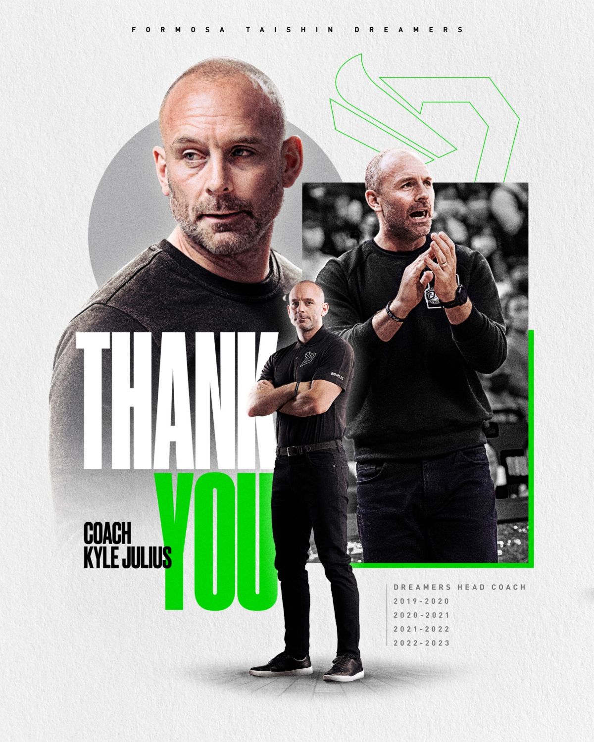 ▲ 夢想家總教練朱利爾斯（Kyle Julius）  。（夢想家提供）