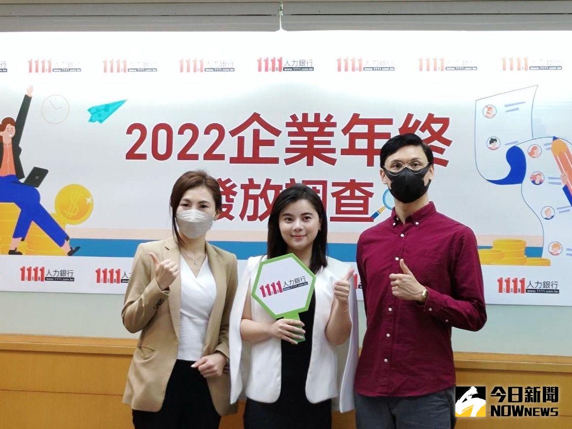 ▲1111人力銀行針對企業進行調查今（11）日公布，顯示今年願意發放年終獎金的企業高達87.6%，不但發放比例衝上16年新高。（圖／記者黃仁杰攝,2022.01.11）