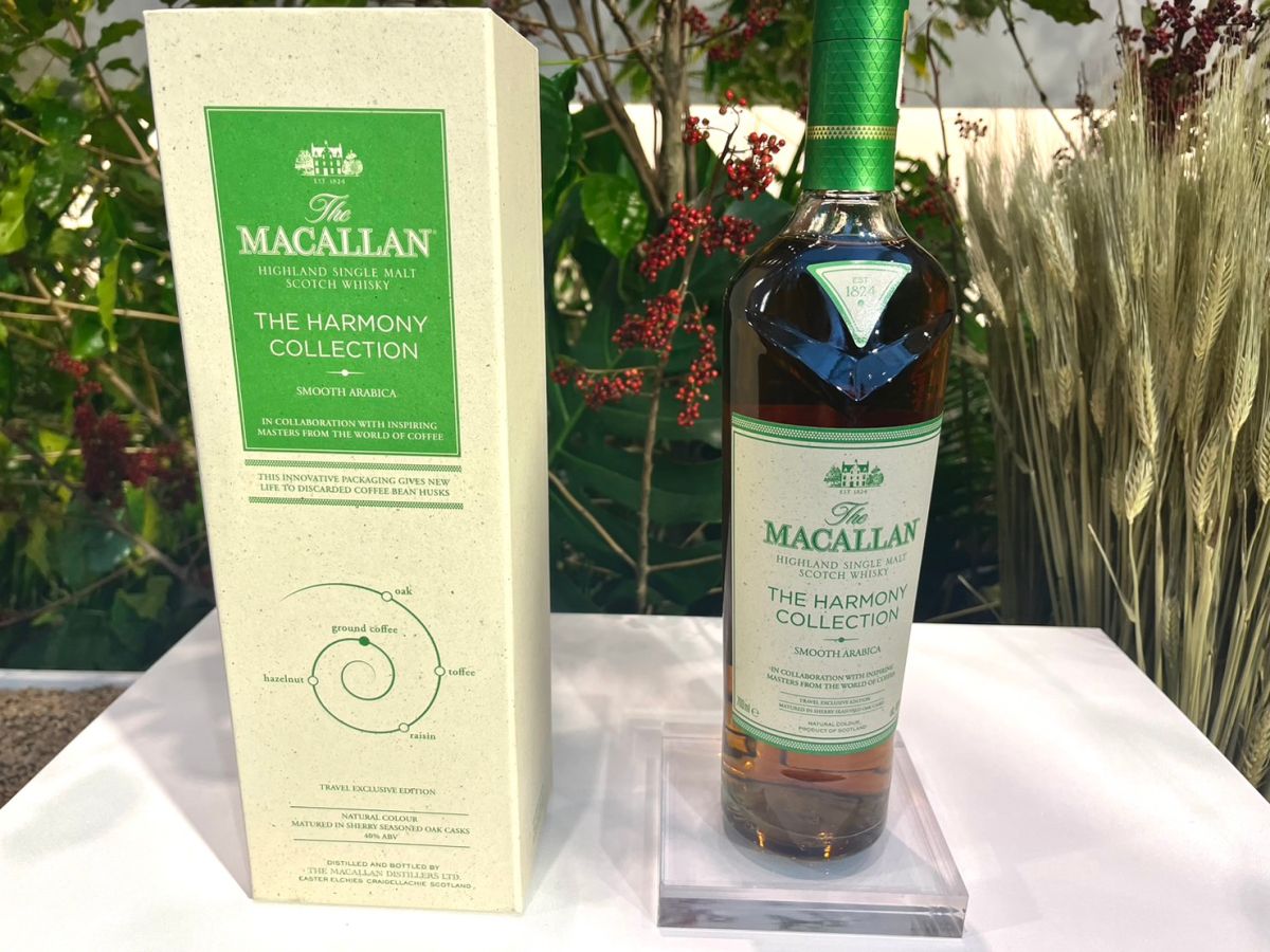▲麥卡倫再接著推出年度限量發行系列《The Harmony Collection醇萃阿拉比卡Smooth Arabica》單一麥芽威士忌，於全球免稅通路獨家限定販售。（圖／品牌提供）
