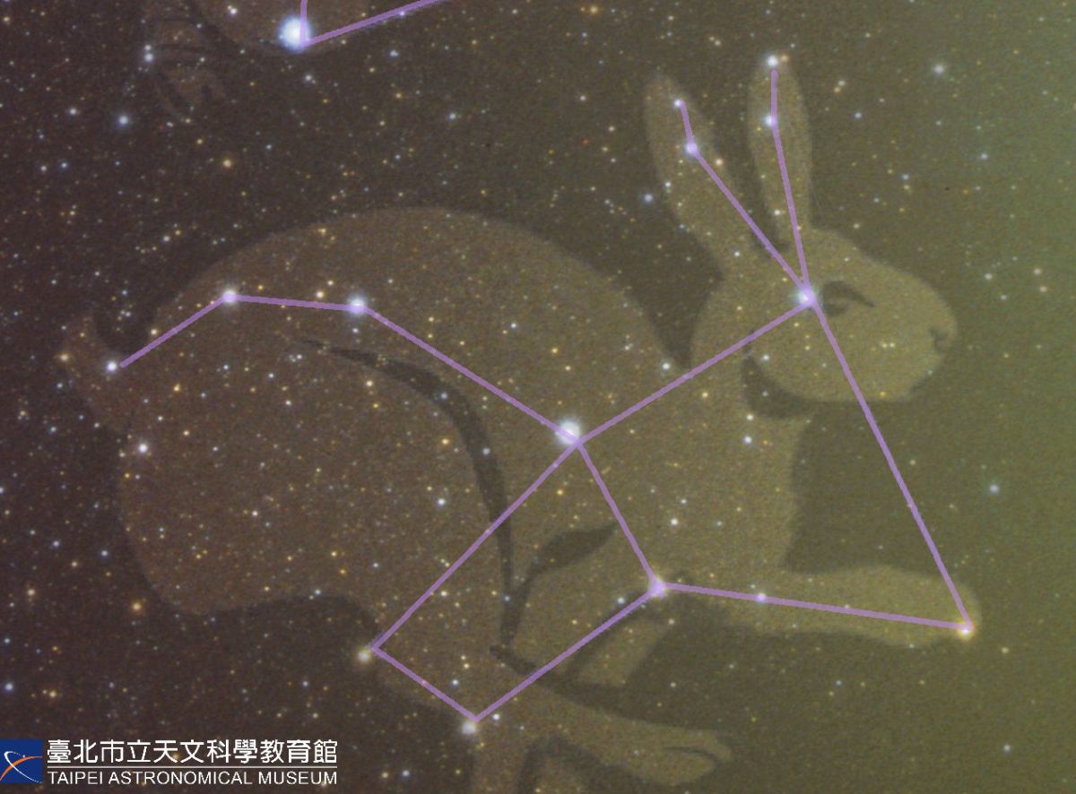 ▲今年是兔年，不只在陸地上的人們用各種方式慶祝，天空中也有一個名為「天兔座」的星座值得觀賞。（圖／台北天文館提供）