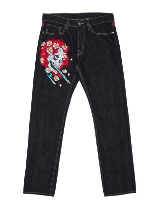 ▲Ed Hardy瘋狂骷髏牛仔褲，1折特價1,538元（原價15,380元）。（圖／微風提供）