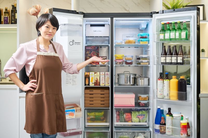 ▲家事達人陳安祺提供冰箱食材的收納撇步。（圖／LG提供）