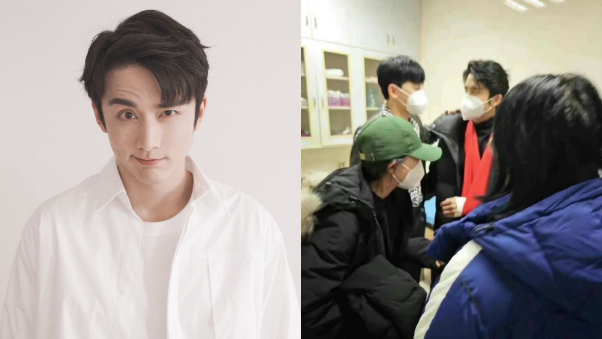 ▲張新成錄製綜藝節目《我們的客棧》，在比腕力過程中造成他手臂骨折。（圖／翻攝自微博）