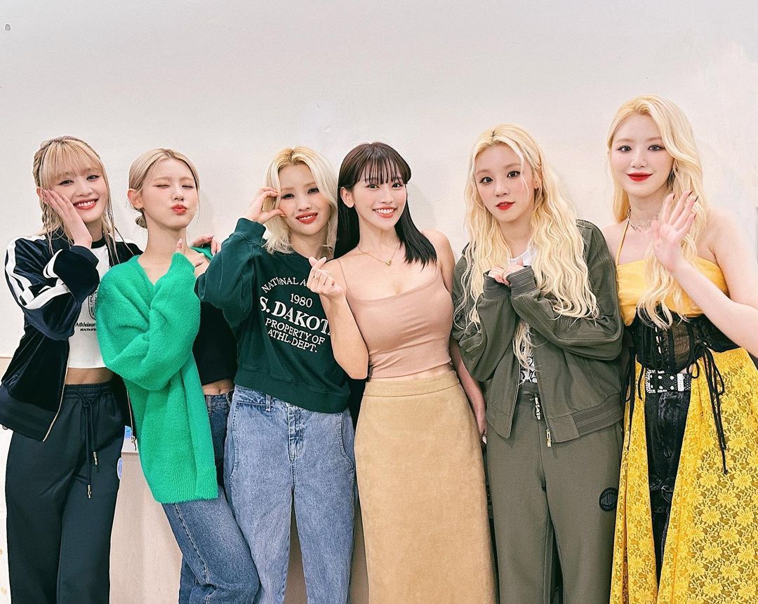 ▲「北一女神」蔡瑞雪（右三）合體(G)I-DLE。（圖／蔡瑞雪IG）