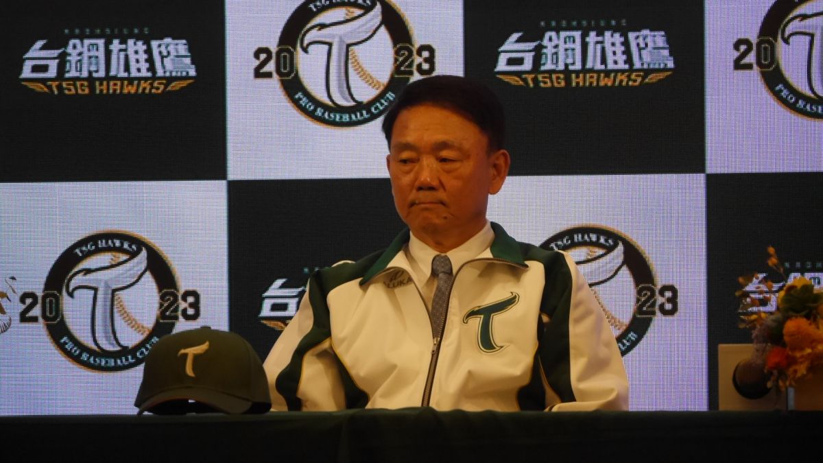 ▲台鋼雄鷹洪一中總教練。（圖／吳政紘攝）