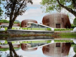 ▲新店中央氣象局新北園區落成啟用，預料將成為新北市新地標。（圖 ／新北市政府工務局提供）