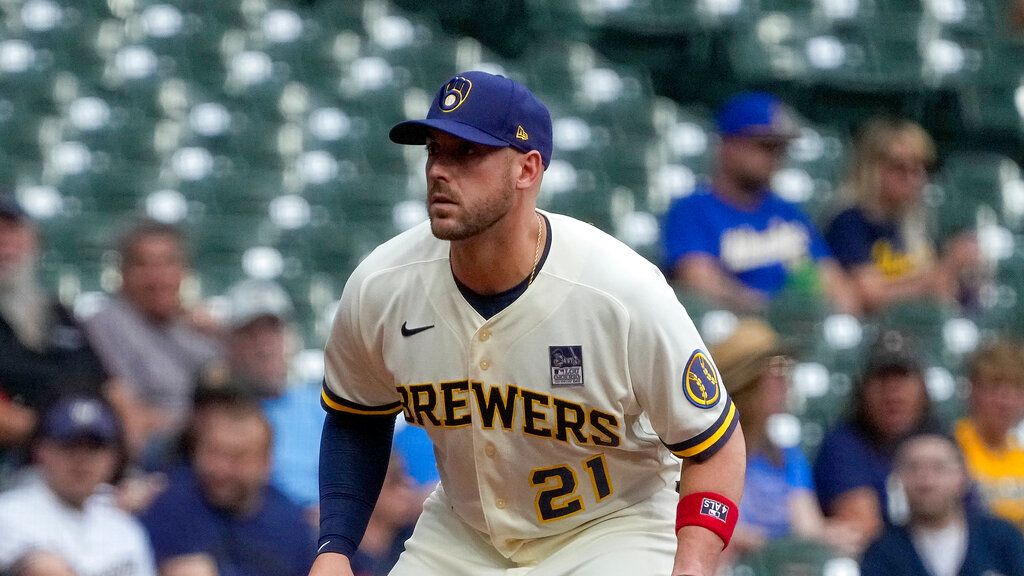 ▲前釀酒人重砲手Travis Shaw宣布引退（圖／美聯社／達志影像）