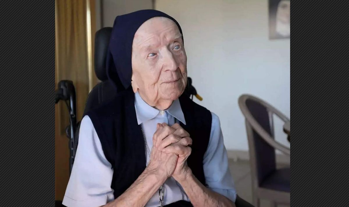 ▲目前世界上已知的最長壽人瑞、法國修女安德烈（Sister André）睡夢中逝世，享嵩壽118歲。（圖／翻攝自「Sancta Familia」臉書）