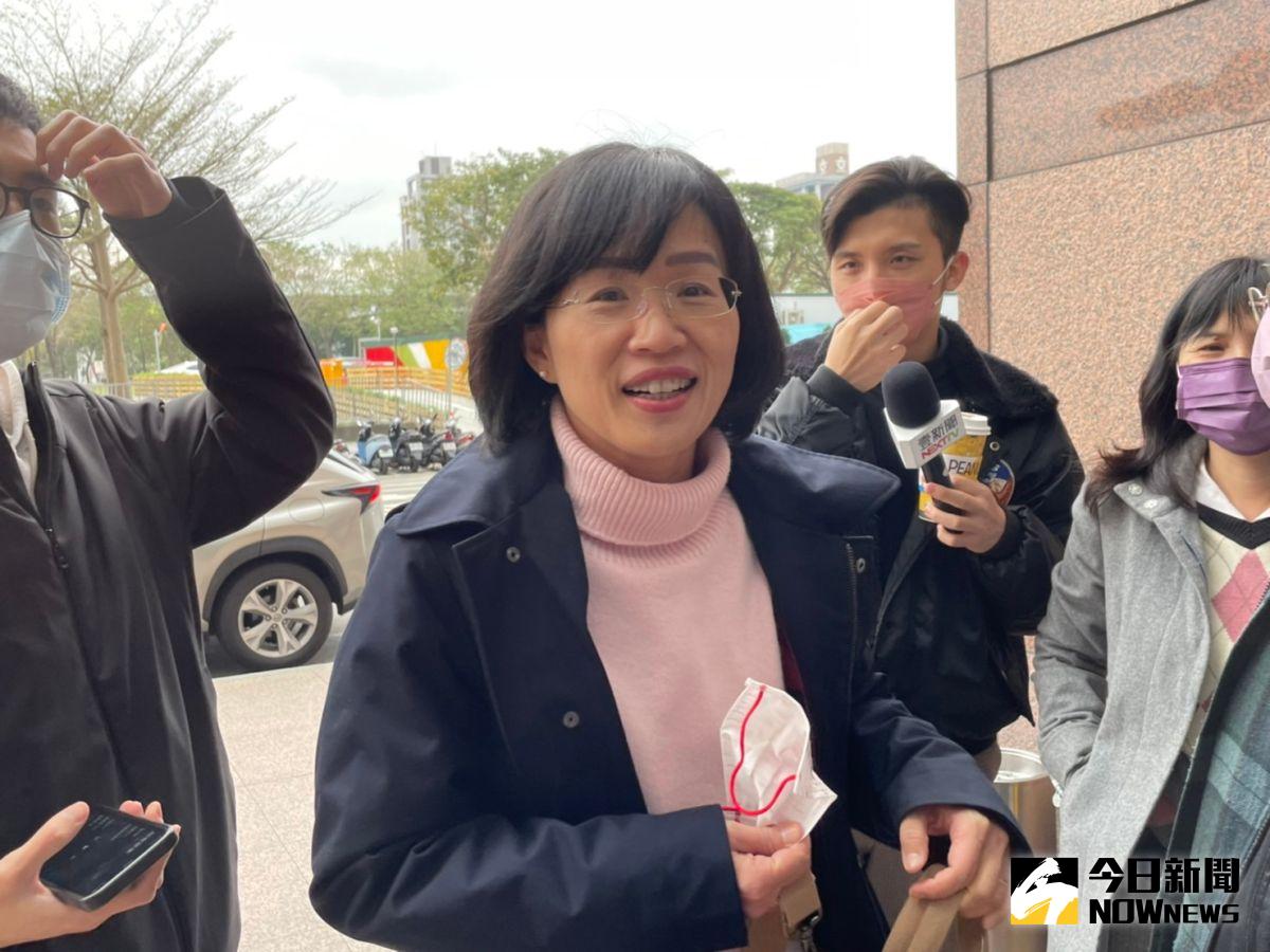 ▲蘇巧慧今日出席民進黨中執會，並於會前受訪。（圖／記者黃宣尹攝，2023.01.18）