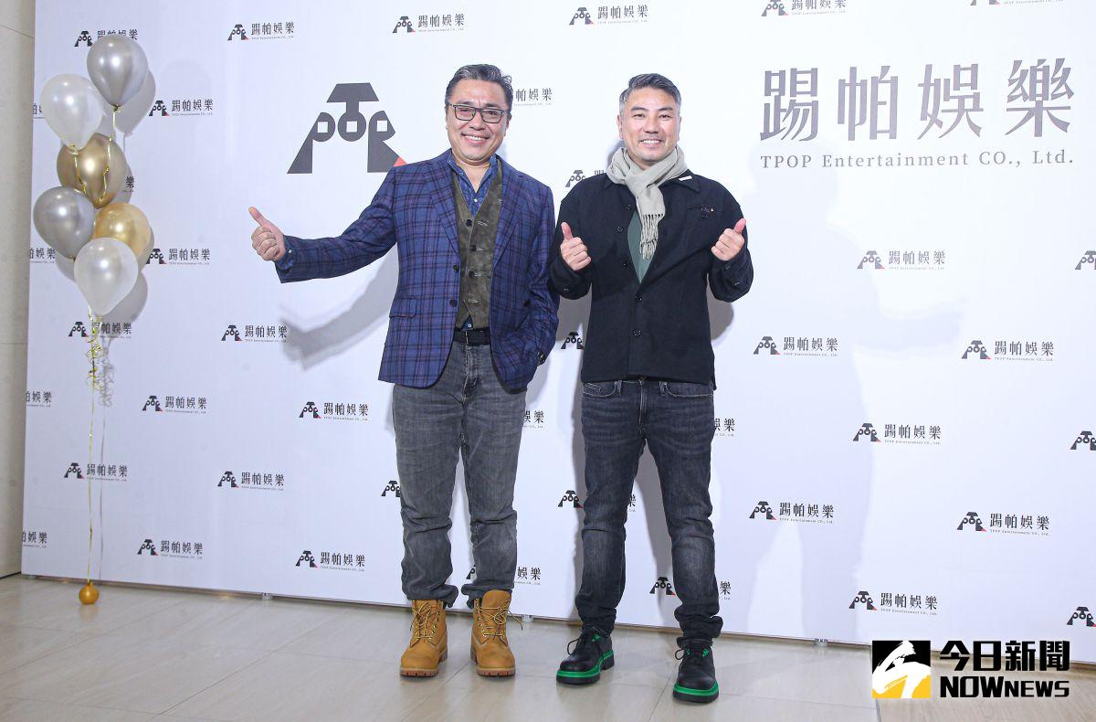 ▲詹仁雄（右）與遊戲橘子董事長劉柏園（左）合作，攜手打造優質的選秀節目。（圖／記者葉政勳攝）
