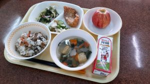 群馬縣川場村學校給食中心餐點 ▲南投縣南光國小供應群馬縣川場村學校給食中心餐點。(圖/大享食育協會提供)