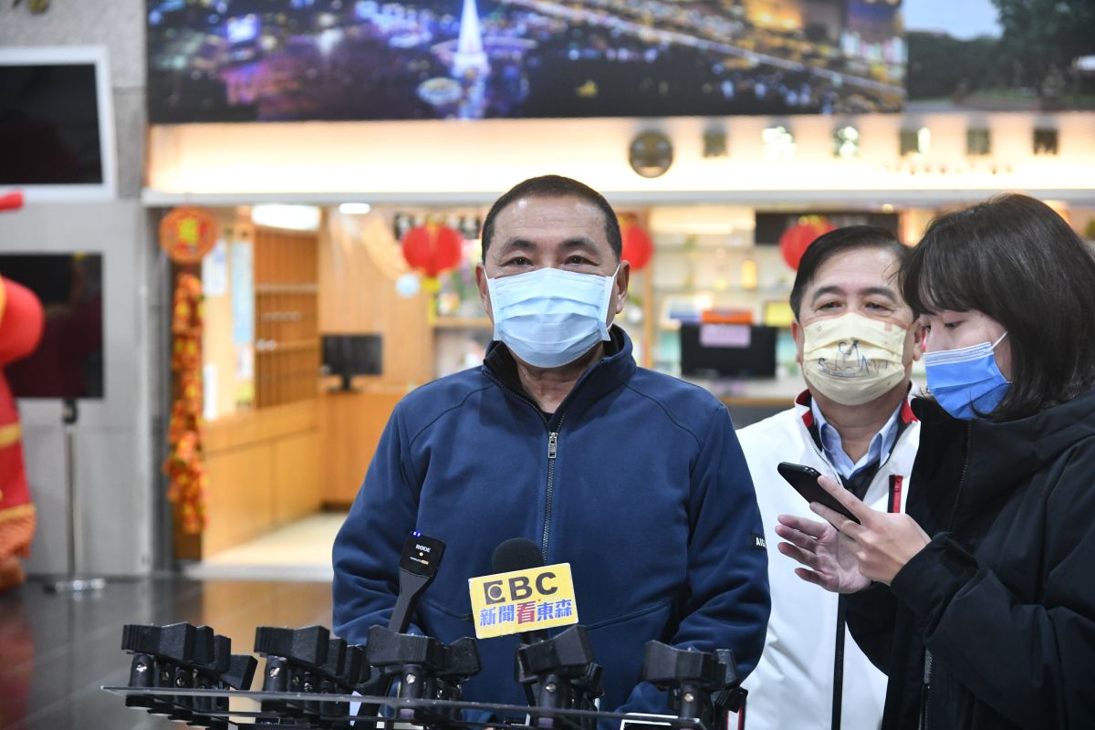 ▲蘇貞昌宣布內閣總辭，侯友宜受訪表示期待與新內閣攜手合作、讓這塊土地更美好。（圖 ／記者吳嘉億攝，2023.01.19）