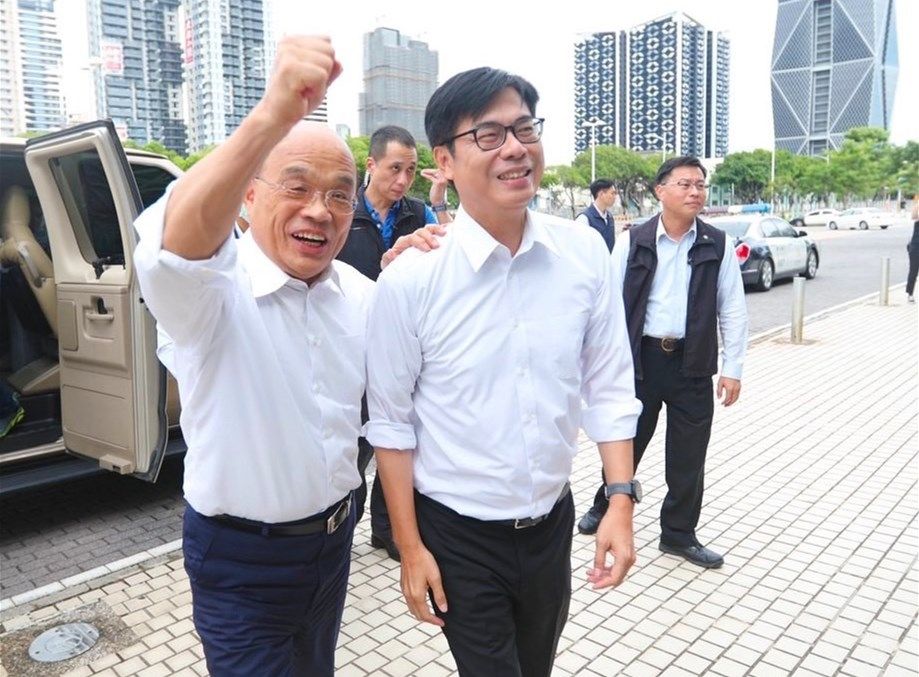 ▲行政院長蘇貞昌請辭，高雄市長陳其邁感謝蘇貞昌，一直以來對高雄的看顧與支持，可以說是最照顧高雄的行政院長。（圖／翻攝自陳其邁臉書）