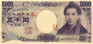 日幣五千圓紙鈔上的人物　「現代紫式部」樋口一葉
