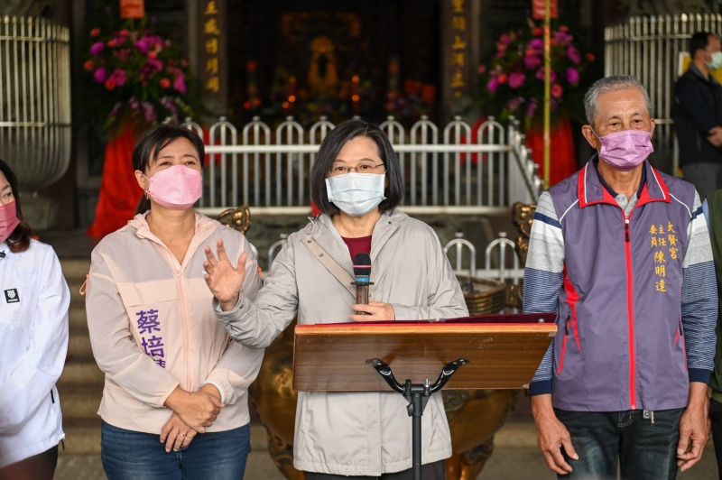 ▲總統蔡英文表示，將致力透過台美貿易倡議打開台灣農產品國際市場。（圖／蔡培慧競總提供，2023.01.23）