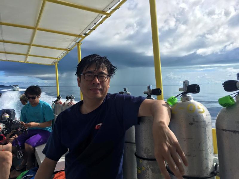 ▲陳其邁已經有30年的潛水資歷。（圖／高雄市政府提供）