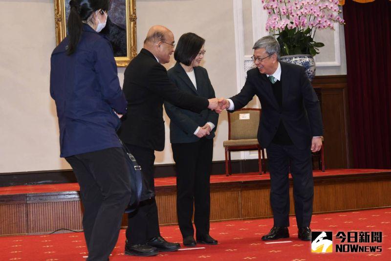 ▲蔡英文今日舉行記者會，宣布行政院長職務將由蘇貞昌交棒給陳建仁。（圖／記者林調遜攝，2023.01.27）