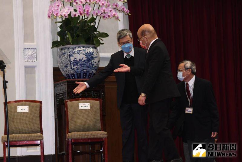 ▲蔡英文今日舉行記者會，宣布行政院長職務將由蘇貞昌交棒給陳建仁。（圖／記者林調遜攝，2023.01.27）