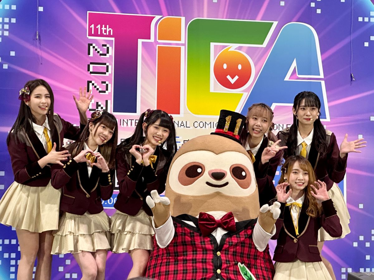 ▲解封後第一個大型實體動漫展2023國際動漫節今(27)日正式展開，活動邀請「AKB48」的台灣姊妹團體「AKB48 Team TP」共同演出炒熱現場氣氛。(圖／記者周淑萍攝)