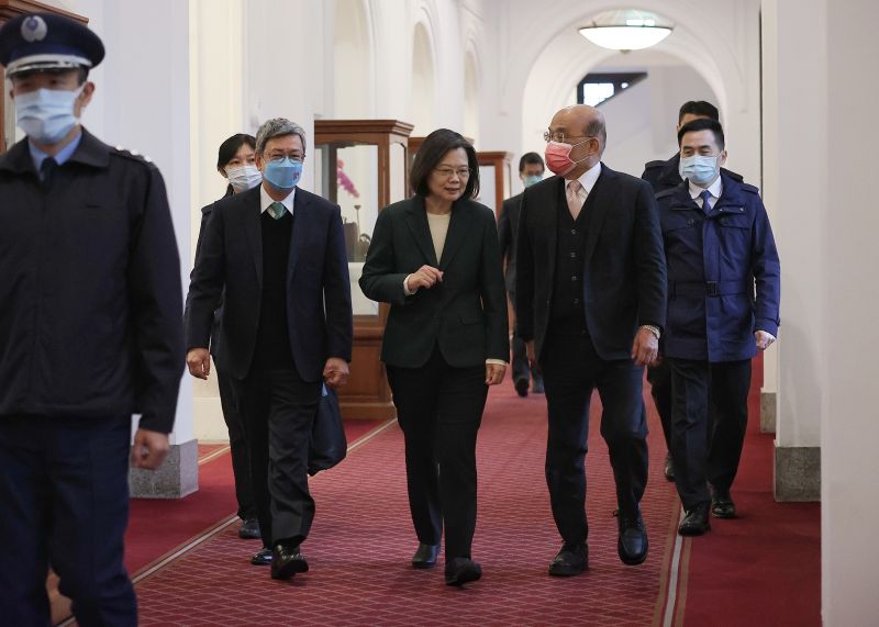 ▲蔡英文今日宣布,行政院長職務將由蘇貞昌交棒陳建仁。(圖/總統府提供)
