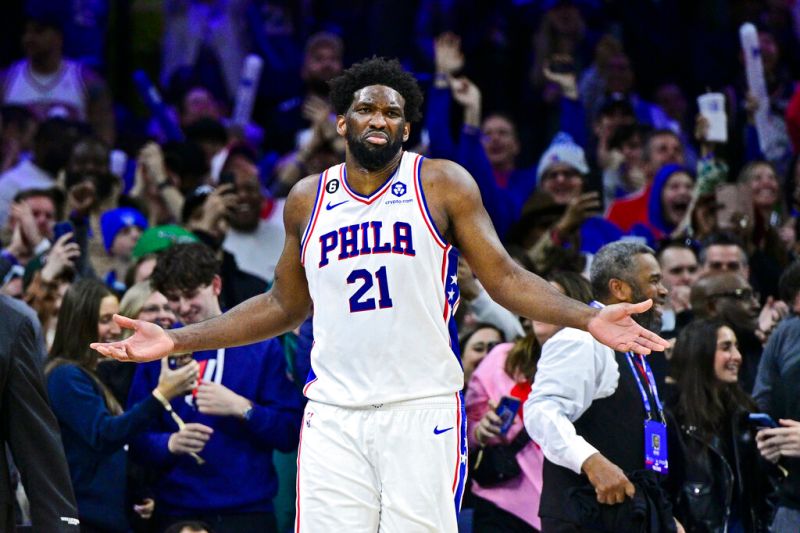 ▲費城76人明星中鋒Joel Embiid。(圖/美聯社/達志影像)