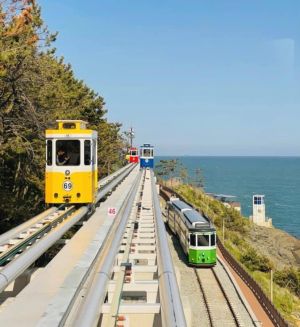 ▲也可以前往韓國釜山搭人氣海岸景觀列車欣賞海雲台美景。（圖／可樂旅遊提供）