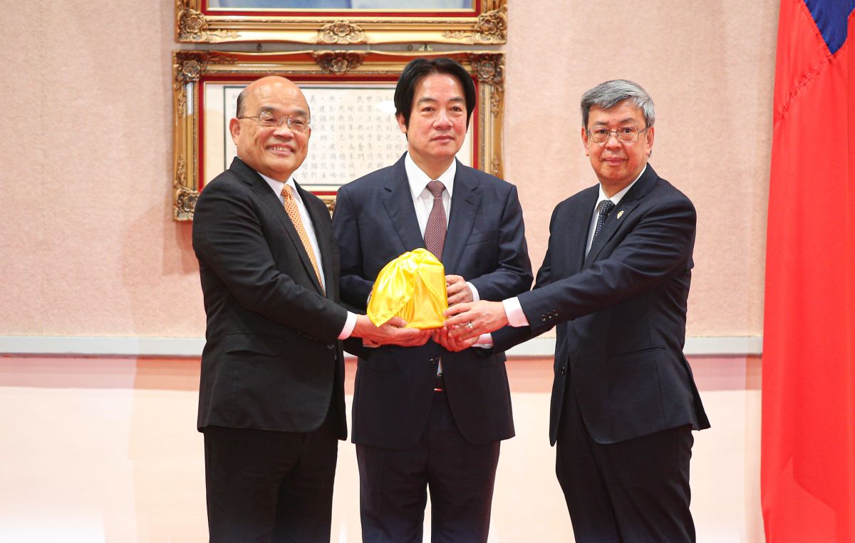 ▲賴清德出席行政院新舊閣揆交接典禮並擔任監交人。（圖／記者葉政勳攝，2023.01.31）