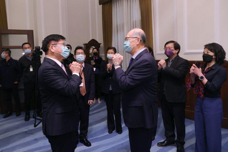 ▲林佳龍就任總統府秘書長。(圖/總統府提供)