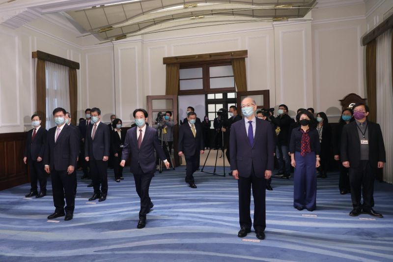 ▲林佳龍就任總統府秘書長,賴清德主持宣誓典禮。(圖/總統府提供)