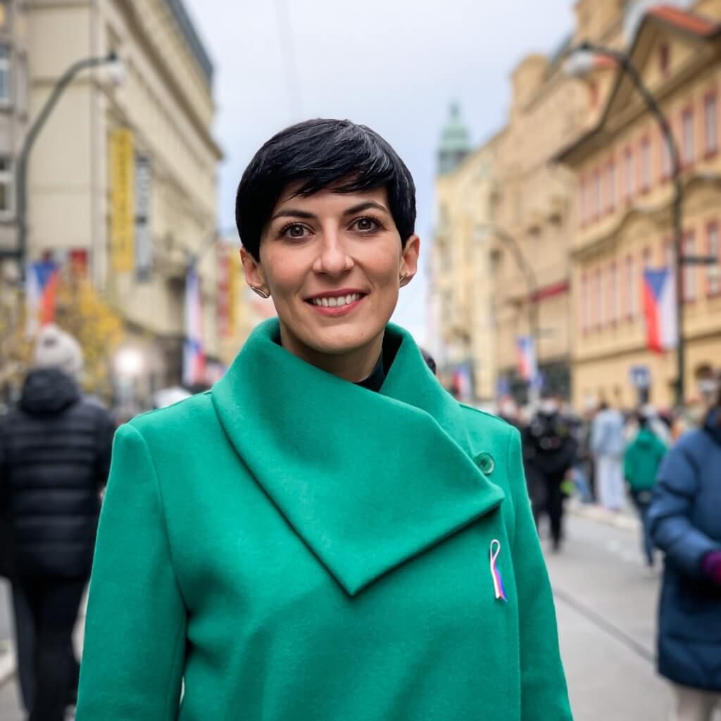 ▲外交部長吳釗燮1日與捷克眾議院議長艾達莫娃（圖）視訊通話，討論艾達莫娃3月率團訪台規畫。（圖／翻攝自facebook.com/marketa.pekarova.adamova.top09）