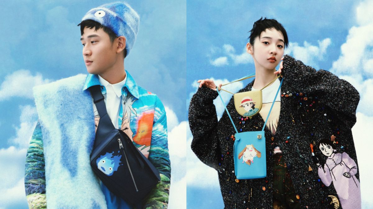 ▲LOEWE聯名吉卜力最終章！LOEWE x《霍爾的移動城堡》系列正式開賣，周興哲與李沐搶先演繹新作，故事主角包括蘇菲、霍爾、火惡魔卡西法、馬魯克、因因、稻草人及荒野女巫，都成為經典Amazona、Puzzle、Flamenco、Amazona及Hammock包款設計；其中整座「霍爾的移動城堡」後背包最令人驚艷。一次盤點聯名包款、服裝與配件，最便宜1萬3千元就能入手。（圖／LOEWE提供）