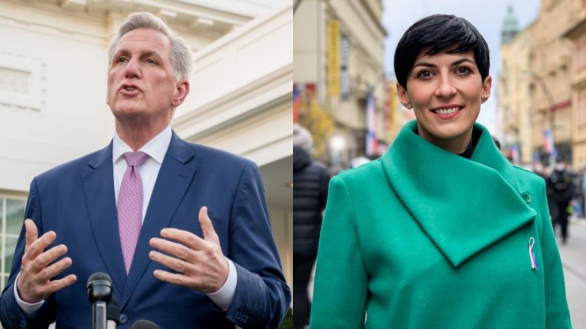 ▲美國眾議院議長麥卡錫（左）與捷克眾議院議長艾達莫娃（右）傳出訪台計畫後，都紛紛遭到中國大陸方面出言威脅恐嚇。（圖／美聯社／達志影像、翻攝臉書）