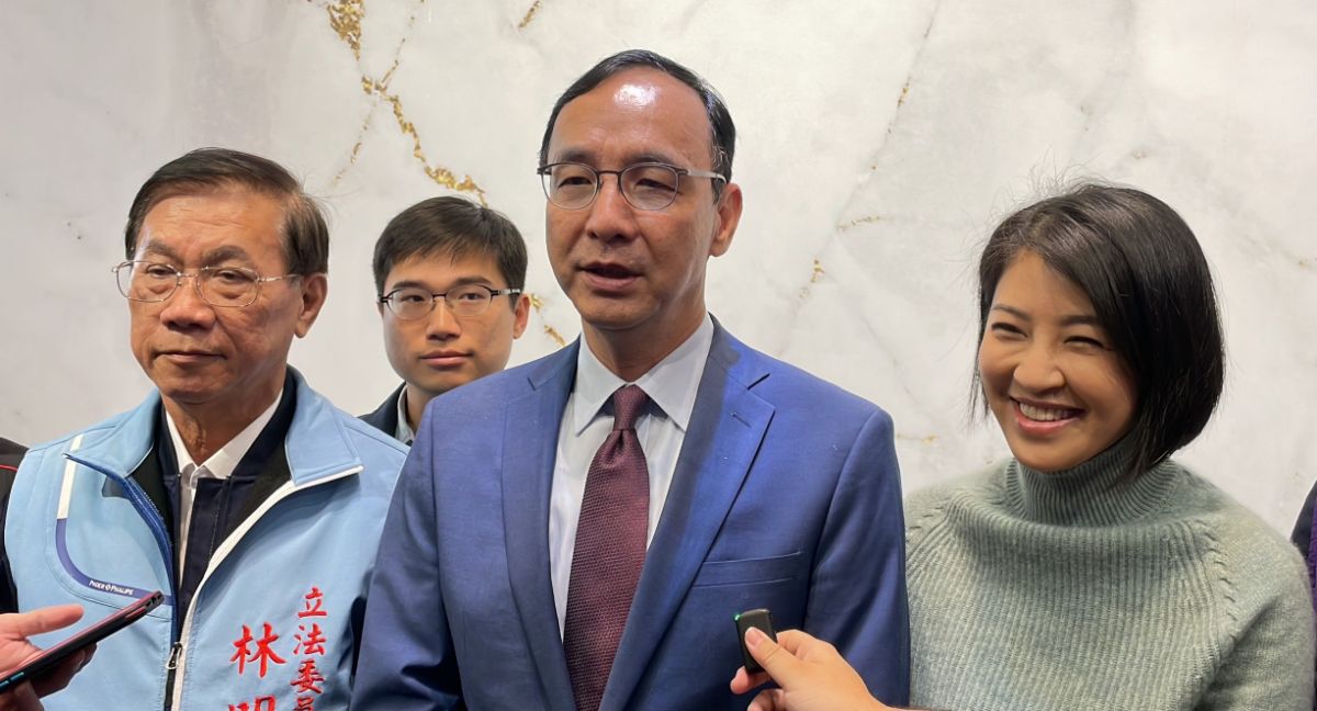 ▲朱立倫今日新春團拜第一站就赴南投，輔選南投立委補選候選人林明溱。（圖／國民黨提供）