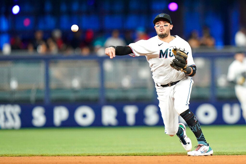 ▲馬林魚游擊手Miguel Rojas轉戰道奇（圖／美聯社／達志影像）