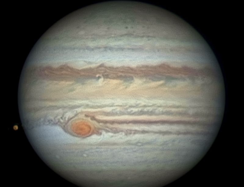 ▲近期木星被發現有12顆新的衛星，使其正式超過土星，成為太陽系的「行星之王」。（圖／台北市立天文館提供）