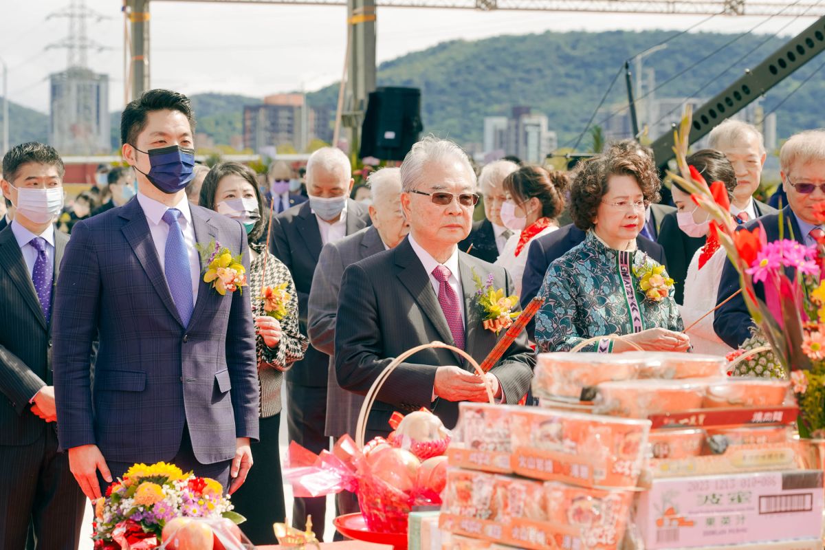 ▲金仁寶集團總部新建工程開工動土祈福典禮，董事長許勝雄表示，當初選擇北投士林科技園區作為未來營運總部，即是看中北士科深具優勢的地利區位。（圖／金仁寶集團提供）