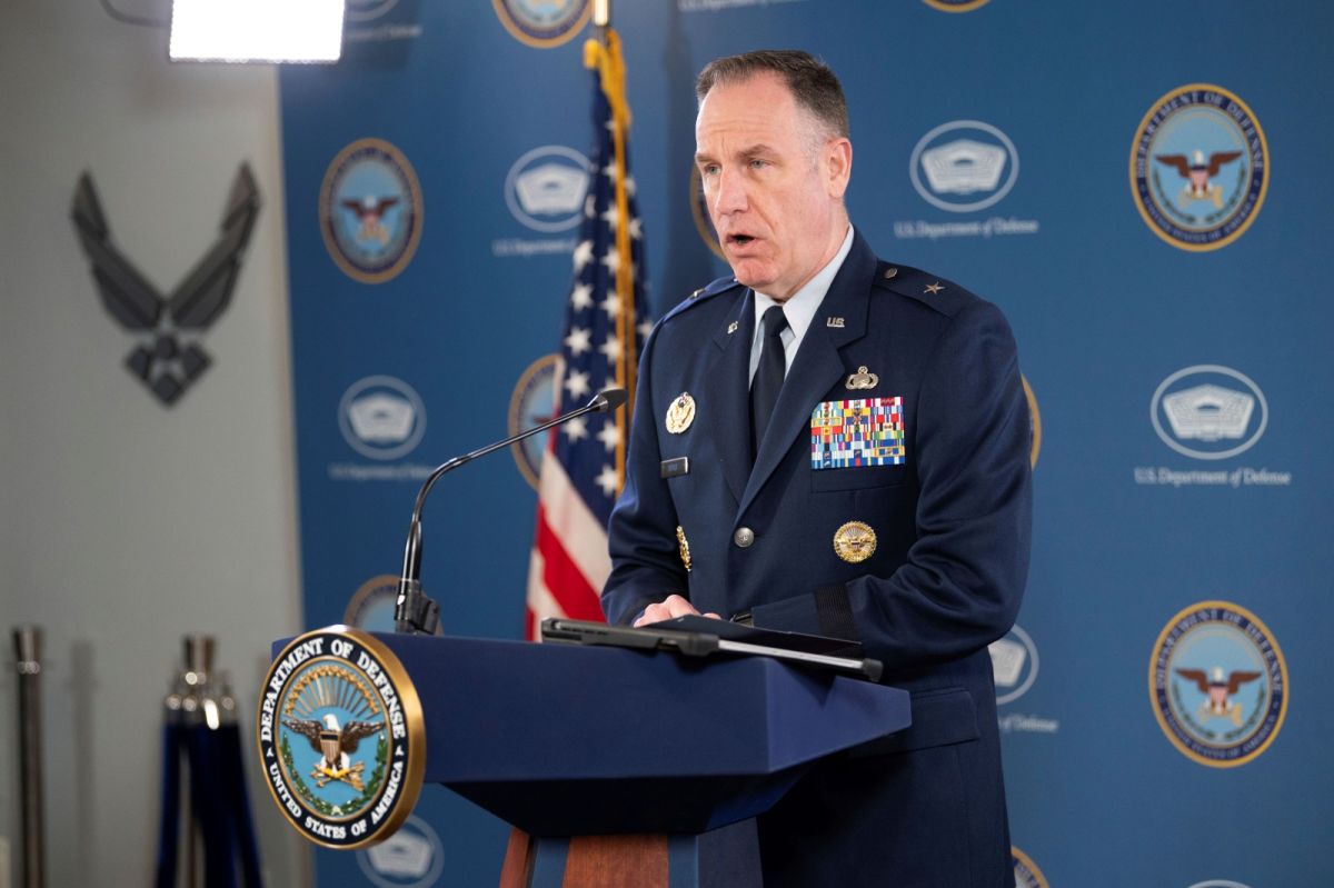 ▲美國國防部發言人賴德（Pat Ryder）在媒體簡報上表示，確定氣球來自中國，過去也有4次類似事件。（圖／美聯社／達志影像）