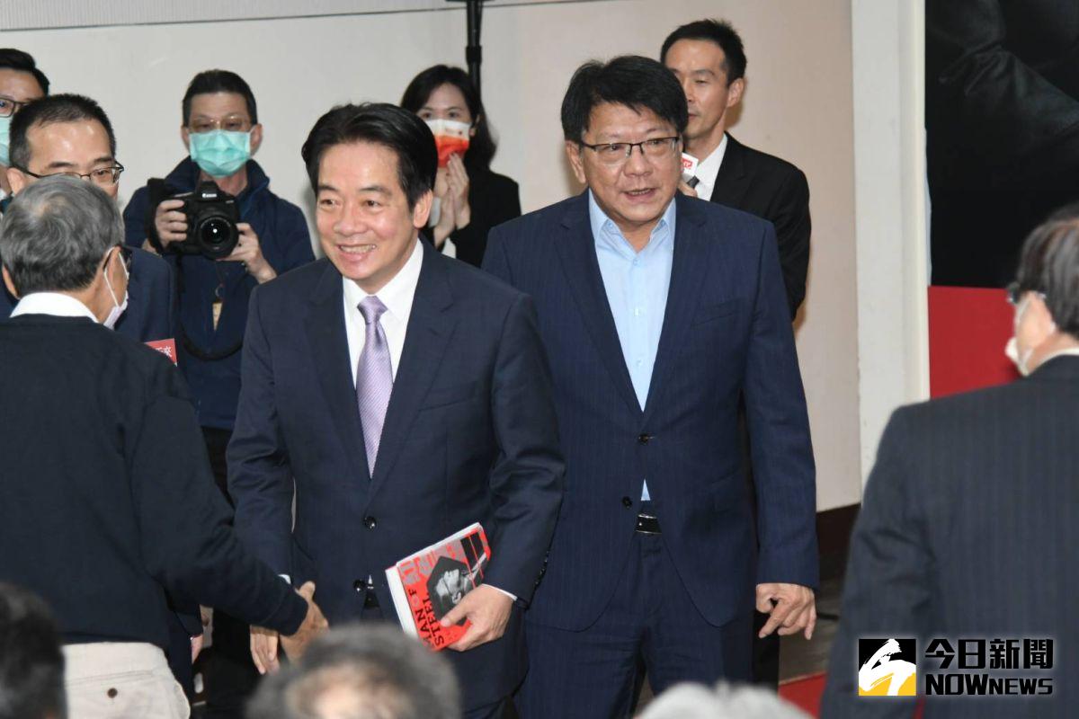 ▲潘孟安今日在台北舉辦新書發表會，賴清德出席力挺。（圖／記者林調遜攝，2023.02.09）