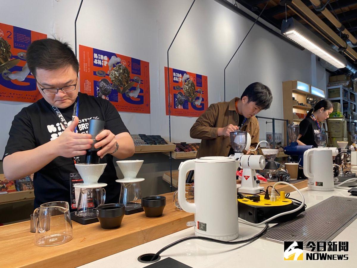 ▲2023KINGSHIP城市沖煮賽，今天在台中進行第三場區域初賽，3月下旬晉級選手決戰市民廣場。（圖／記者金武鳳攝，2023.2.9)