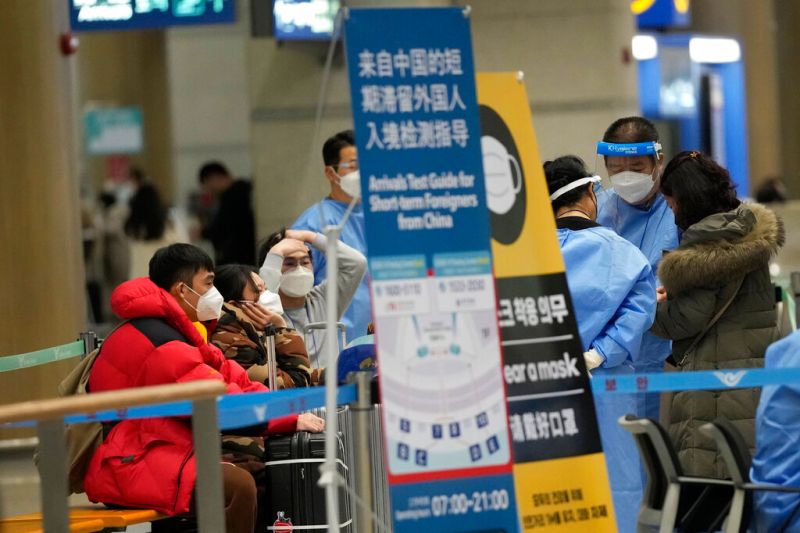 ▲韓國宣布從3月1日起解除自中國入境旅客的落地檢驗措施。（圖／美聯社／達志影像）